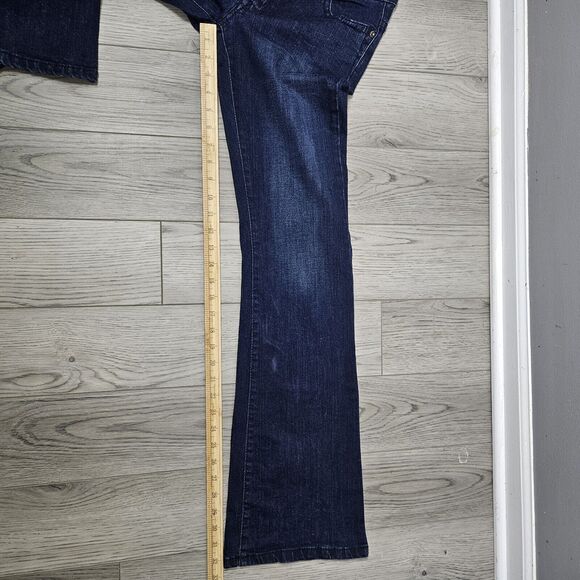Paper Denim & Cloth Jeans Womens Size 27 Blue Flare Low Rise Pants Y2K Stretch - Picture 5 of 7